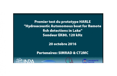 "Vidéo du premier test du prototype HARLE - sondeur EK80, 120 kHz - 20 octobre 2016 - Partenaires : SIMRAD & CT2MC"
